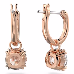Swarovski 5639975 boucle d'oreille Boucles d'oreilles à clipser Métal Or rose, Blanc