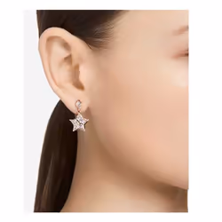 Swarovski 5645466 boucle d'oreille Clous d'oreilles Métal Or, Blanc - Vue supplémentaire 4