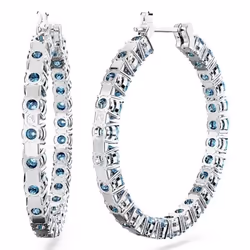 Swarovski 5647446 boucle d'oreille Boucles d'oreilles à clipser Métal Bleu, Argent - Vue supplémentaire 4