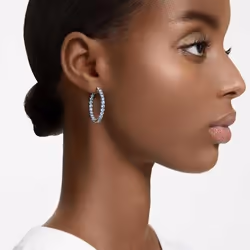 Swarovski 5647446 boucle d'oreille Boucles d'oreilles à clipser Métal Bleu, Argent - Vue supplémentaire 5