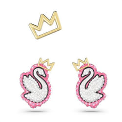Swarovski 5649197 boucle d'oreille Clous d'oreilles Métal Or, Rose, Blanc