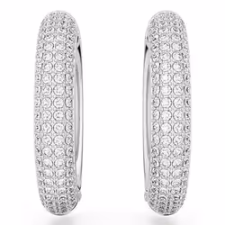 Swarovski 5651392 boucle d'oreille Boucles d'oreilles à clipser Métal Argent, Blanc