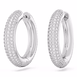 Swarovski 5651392 boucle d'oreille Boucles d'oreilles à clipser Métal Argent, Blanc