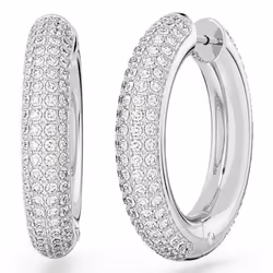 Swarovski 5651392 boucle d'oreille Boucles d'oreilles à clipser Métal Argent, Blanc - Vue supplémentaire 4