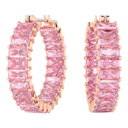 Swarovski Matrix Boucles d'oreilles créoles Métal Rose, Or rose