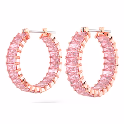 Swarovski Matrix Boucles d'oreilles créoles Métal Rose, Or rose