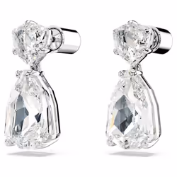 Swarovski 5661683 boucle d'oreille Clous d'oreilles Métal Argent, Blanc