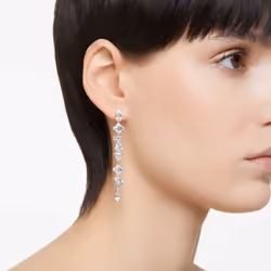 Swarovski 5661687 boucle d'oreille Clous d'oreilles Métal Argent, Blanc - Vue supplémentaire 5
