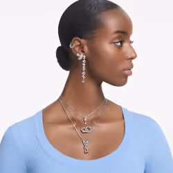 Swarovski 5661687 boucle d'oreille Clous d'oreilles Métal Argent, Blanc - Vue supplémentaire 7