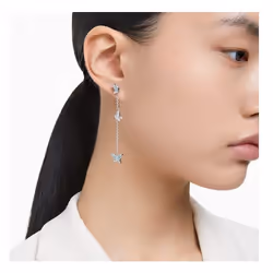 Swarovski 5662182 boucle d'oreille Clous d'oreilles Métal Bleu, Argent - Vue supplémentaire 2