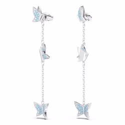 Swarovski 5662182 boucle d'oreille Clous d'oreilles Métal Bleu, Argent - Vue supplémentaire 4