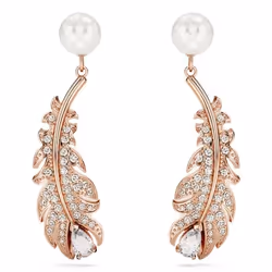 Swarovski 5663487 boucle d'oreille Clous d'oreilles Métal Or, Blanc
