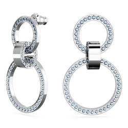 Swarovski 5663503 boucle d'oreille Clous d'oreilles Métal Argent, Blanc