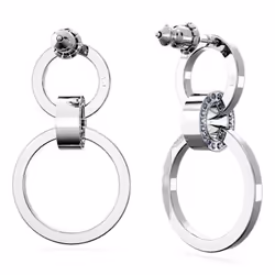 Swarovski 5663503 boucle d'oreille Clous d'oreilles Métal Argent, Blanc - Vue supplémentaire 4