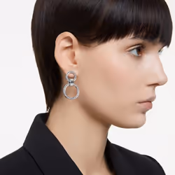 Swarovski 5663503 boucle d'oreille Clous d'oreilles Métal Argent, Blanc - Vue supplémentaire 5