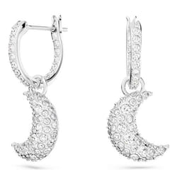 Swarovski 5666157 boucle d'oreille Boucles d'oreilles à clipser Métal Argent, Blanc