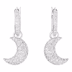 Swarovski 5666157 boucle d'oreille Boucles d'oreilles à clipser Métal Argent, Blanc