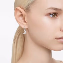 Swarovski 5666157 boucle d'oreille Boucles d'oreilles à clipser Métal Argent, Blanc - Vue supplémentaire 5
