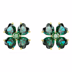 Swarovski 5666236 boucle d'oreille Clous d'oreilles Métal Or, Vert