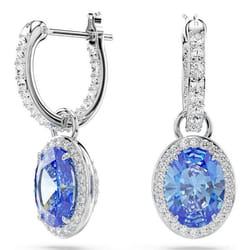 Swarovski 5671817 boucle d'oreille Boucles d'oreilles à clipser Métal Bleu, Argent