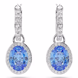 Swarovski 5671817 boucle d'oreille Boucles d'oreilles à clipser Métal Bleu, Argent