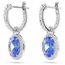 Swarovski 5671817 boucle d'oreille Boucles d'oreilles à clipser Métal Bleu, Argent