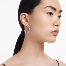 Swarovski Mesmera Boucles d'oreilles créoles Métal Blanc - Vue supplémentaire 5