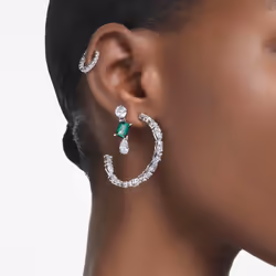 Swarovski Mesmera Boucles d'oreilles créoles Métal Blanc - Vue supplémentaire 7