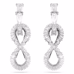 Swarovski 5679793 boucle d'oreille Clous d'oreilles Métal Argent, Blanc