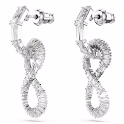 Swarovski 5679793 boucle d'oreille Clous d'oreilles Métal Argent, Blanc