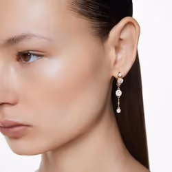 Swarovski 5680097 boucle d'oreille Boucles d'oreilles à clipser Métal Or, Blanc - Vue supplémentaire 5