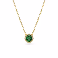 Collier - SWAROVSKI - Una Angelic - Vert - Plaqué Or - 45 cm