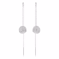 Swarovski 5683448 boucle d'oreille Boucles d’oreilles pendantes Métal Argent, Blanc