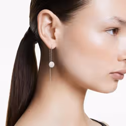 Swarovski 5683448 boucle d'oreille Boucles d'oreilles pendantes Métal Argent, Blanc - Vue supplémentaire 5