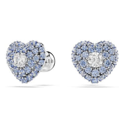 Swarovski 5683576 boucle d'oreille Clous d'oreilles Métal Bleu, Argent