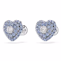 Swarovski 5683576 boucle d'oreille Clous d'oreilles Métal Bleu, Argent