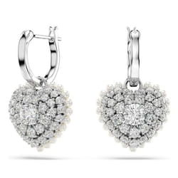 Swarovski 5684384 boucle d'oreille Boucles d'oreilles à clipser Métal Argent, Blanc