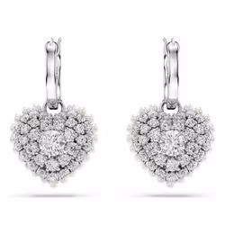 Swarovski 5684384 boucle d'oreille Boucles d'oreilles à clipser Métal Argent, Blanc