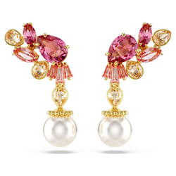 Swarovski Gema Clous d'oreilles Métal Or, Rose