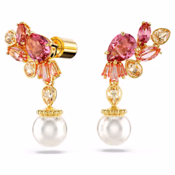 Swarovski Gema Clous d'oreilles Métal Or, Rose