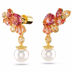 Swarovski Gema Clous d'oreilles Métal Or, Rose