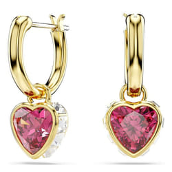 Swarovski 5684760 boucle d'oreille Boucles d'oreilles à clipser Métal Or, Rouge