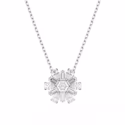 Collier - SWAROVSKI - Idyllia - Fleur blanche - Métal rhodié - 45 cm