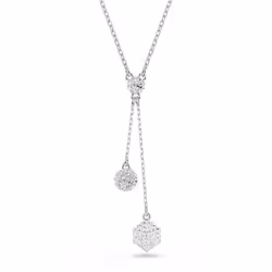 Collier - SWAROVSKI - Sautoir Dextera - Métal rhodié - Cristaux incolores - 65 cm