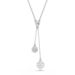 Collier - SWAROVSKI - Sautoir Dextera - Métal rhodié - Cristaux incolores - 65 cm