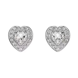 Boucles doreilles - SWAROVSKI - Ariana Grande x Swarovski - Cristal en cœur - Métal rhodié - Argenté
