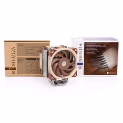 Noctua NH-U12A système de refroidissement d'ordinateur Processeur Refroidisseur 12 cm Beige, Marron, Argent 1 pièce(s) - Vue supplémentaire 4