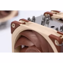 Noctua NH-U12A système de refroidissement d'ordinateur Processeur Refroidisseur 12 cm Beige, Marron, Argent 1 pièce(s) - Vue supplémentaire 5