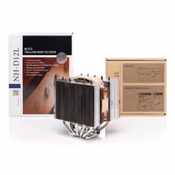 Noctua NH-D12L système de refroidissement d'ordinateur Processeur Refroidisseur d'air Aluminium, Beige, Marron - Vue supplémentaire 5
