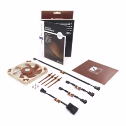 Noctua NF-A12x15 FLX Boitier PC Ventilateur 12 cm Beige, Marron - Vue supplémentaire 4